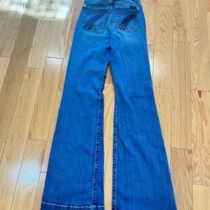 7 For All Mankind Blue tailor-less trouser jeans